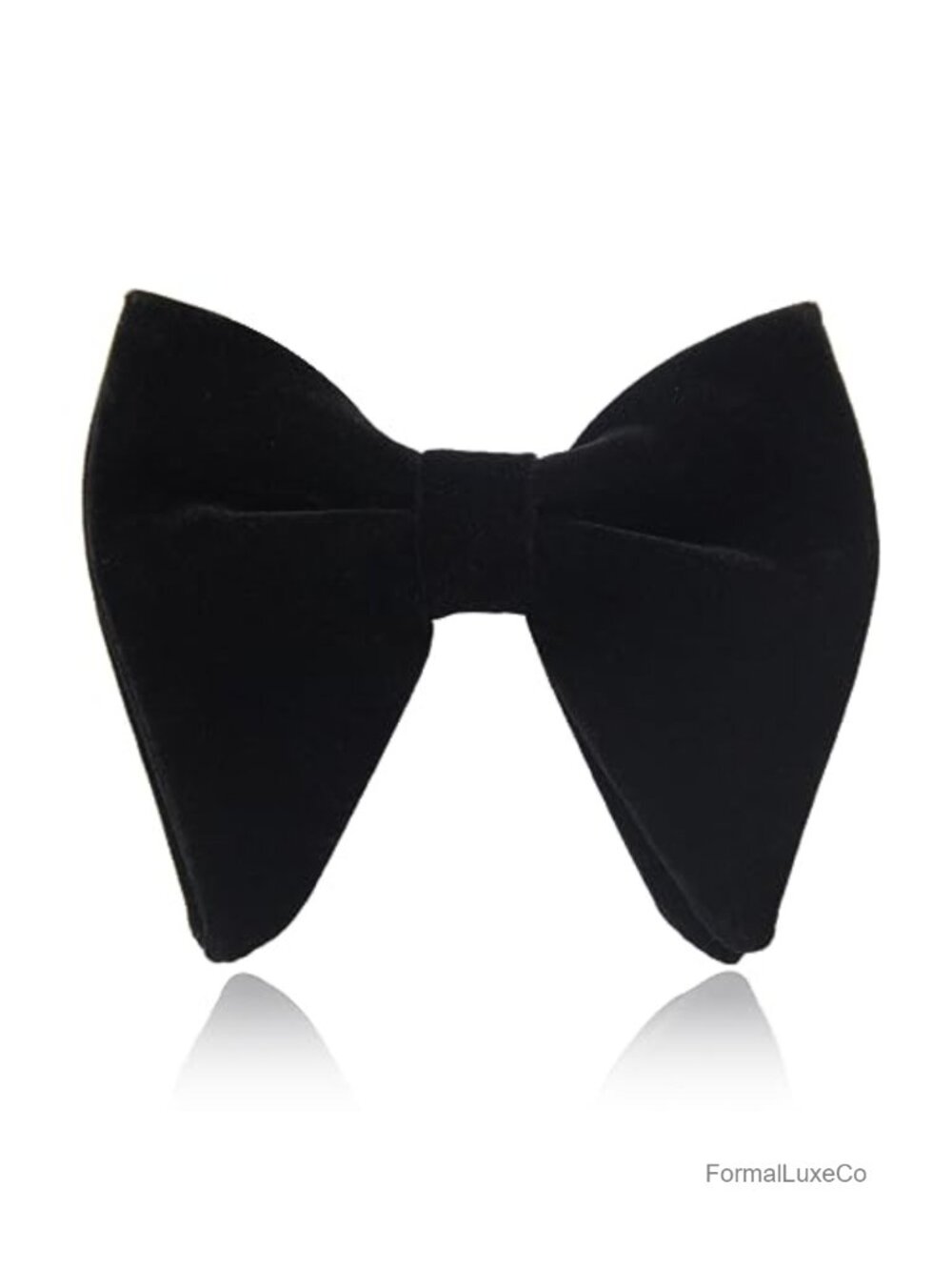 Velvet Oversized Pre-Tied Bow Tie Adjustable Tuxedo Formal Set